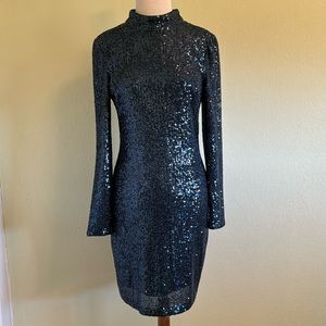 Eliza J Blue Sequin Dress